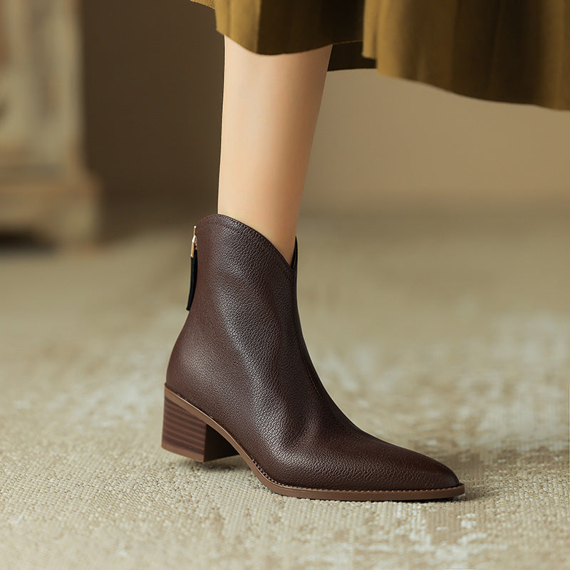 Oliver & Gracie | Simple Solid Ankle Boots