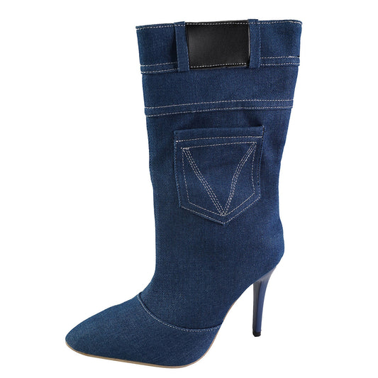 Oliver & Gracie | Denim Boots Stiletto