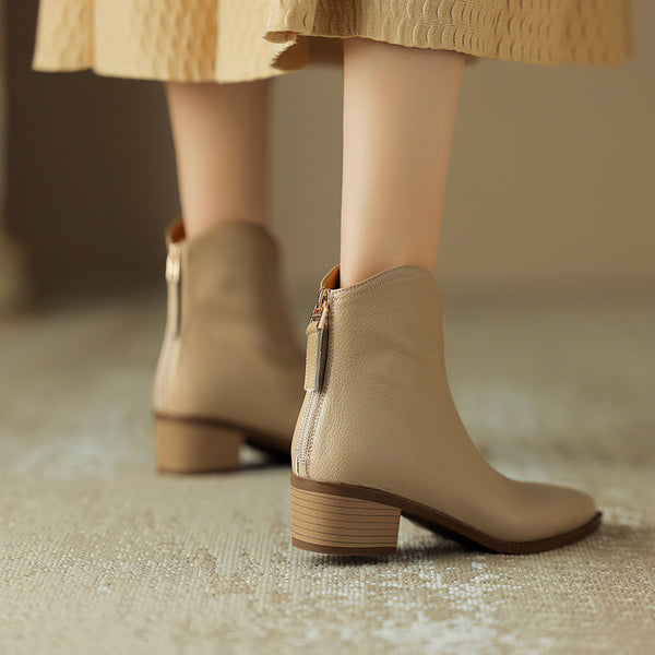 Oliver & Gracie | Simple Solid Ankle Boots